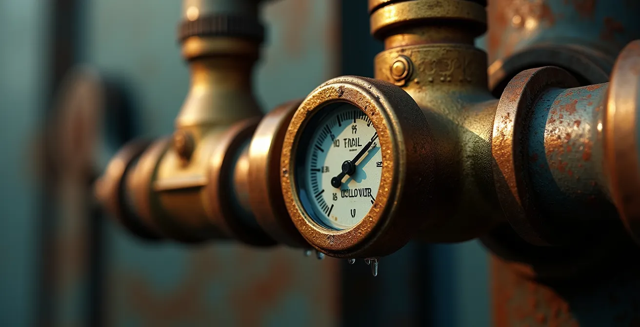 Détail technique d'une valve de citerne professionnelle