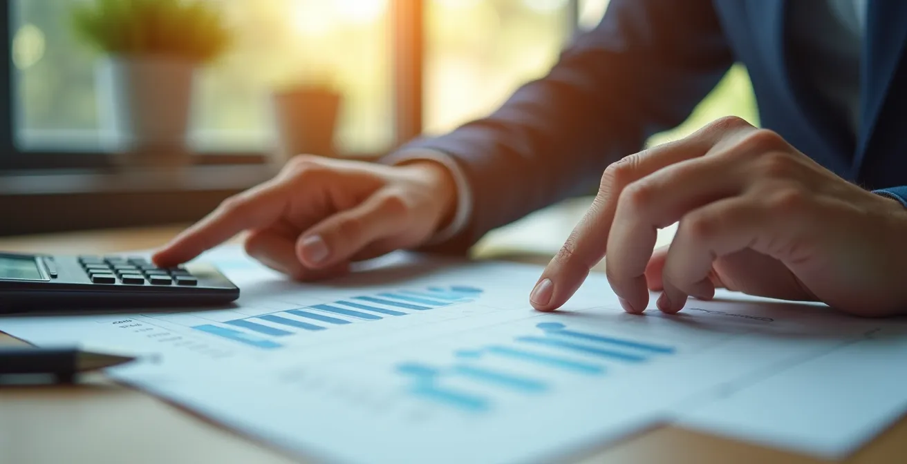 Professionnel analysant des données financières énergétiques