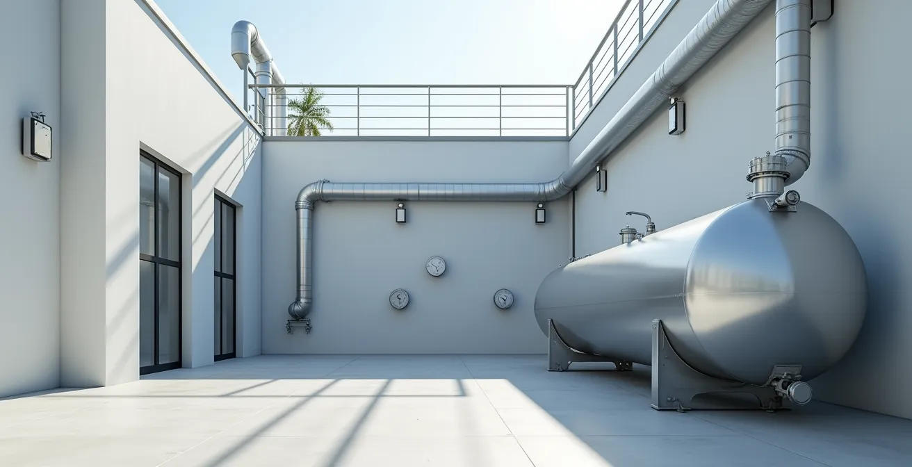 Installation de citerne de gaz optimisée pour usage professionnel